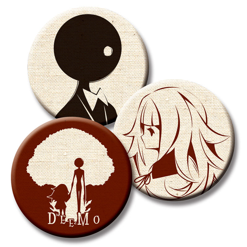 DEEMO 布製缶バッジ3個セット