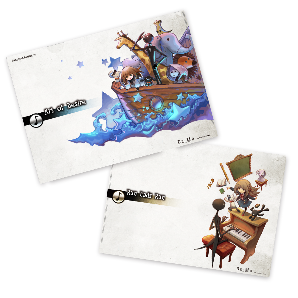 DEEMO クリアファイル(Ark of Desire/Run Lads Run)